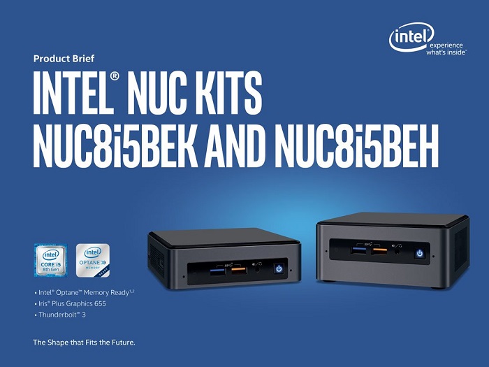 کامپیوتر کوچک نیمه آماده اینتل NUC8i5BEK