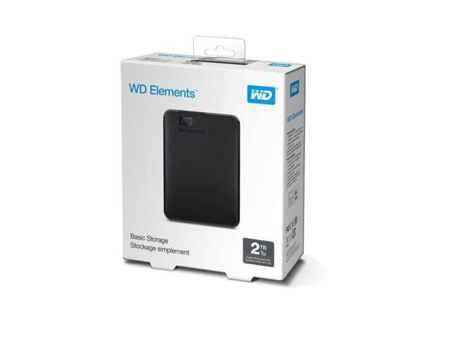 ذخیره ساز اکسترنال وسترن دیجیتال Elements Portable 2TB WDBU6Y0020BBK-NESN