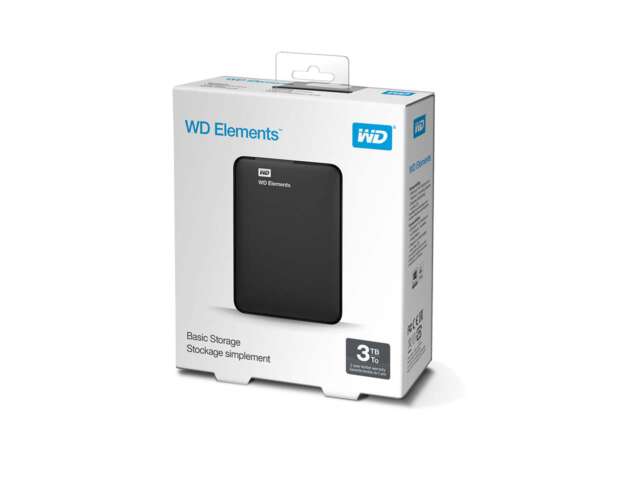 ذخیره ساز اکسترنال وسترن دیجیتال Elements Portable 3TB WDBU6Y0030BBK-WESN
