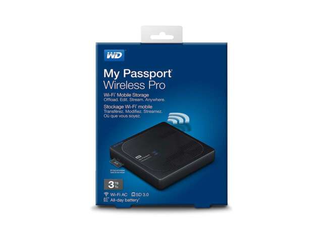 ذخیره ساز اکسترنال وسترن دیجیتال MY PASSPORT WIRELESS PRO 3TB WDBSMT0030BBK-NESN