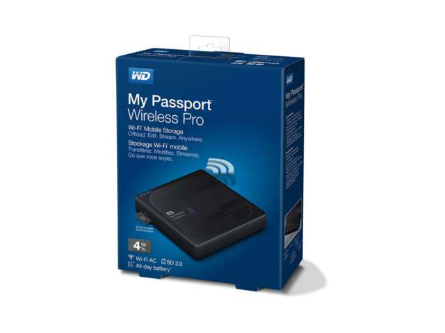ذخیره ساز اکسترنال وسترن دیجیتال MY PASSPORT WIRELESS PRO 4TB WDBSMT0040BBK-NESN