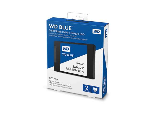 اس‌اس‌دی وسترن دیجیتال BLUE 3D NAND SATA 2TB 2.5” 7mm WDS200T2B0A