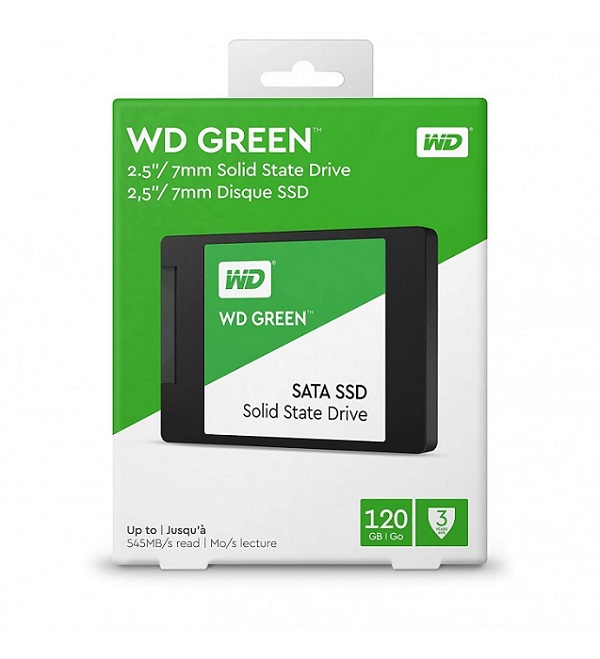 اس‌اس‌دی وسترن دیجیتال Green PC 120GB 2.5” 7mm WDS120G2G0A