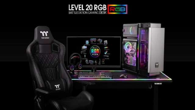 ترمالتیک از میز گیمینگ Level 20 RGB Battlestation خود رونمایی کرد