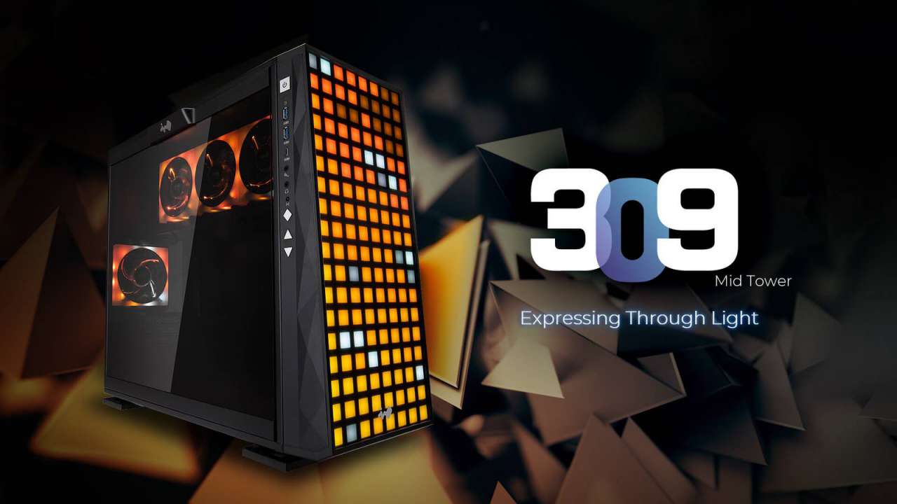 کیس In-Win 309 با نمایشگر RGB LED و طراحی جذاب معرفی شد