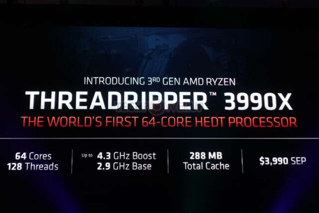 قیمت و زمان عرضه پردازنده Ryzen Threadripper 3990X مشخص شد