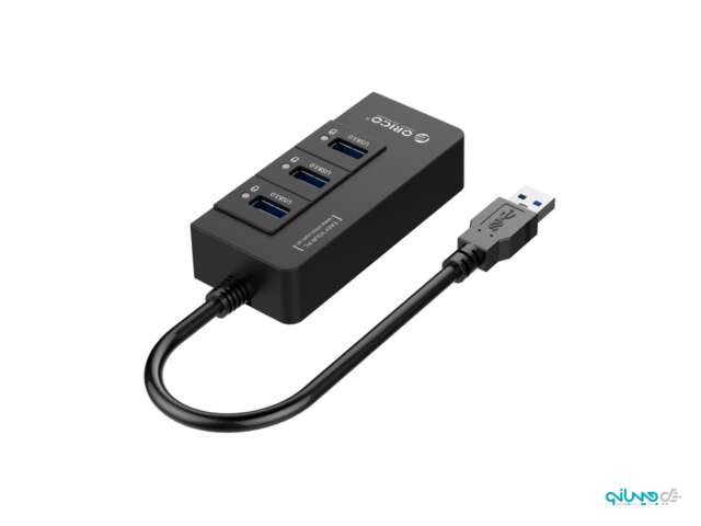 هاب یو‌اس‌بی ۳ پورت USB 3.0 به همراه پورت لن اوریکو HR01-U3