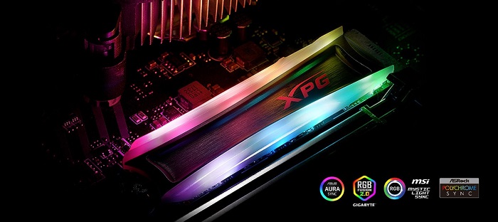 اس‌اس‌دی ای‌دیتا XPG SPECTRIX S40G RGB 256GB NVME M.2