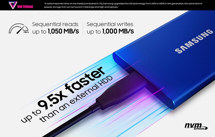 حافظه SSD اکسترنال سامسونگ  T7 2TB