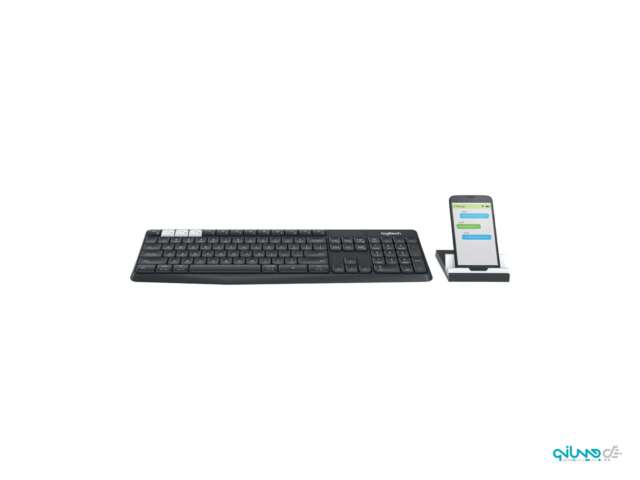 کیبورد بی‌سیم لاجیتک مدل LOGITECH K375s MULTI-DEVICE Wireless Keyboard and Stand Combo