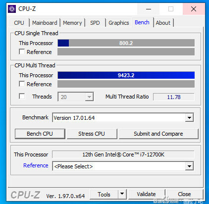 بنچمارک CPU-Z پردازنده Core i7-12700K اینتل فاش شد